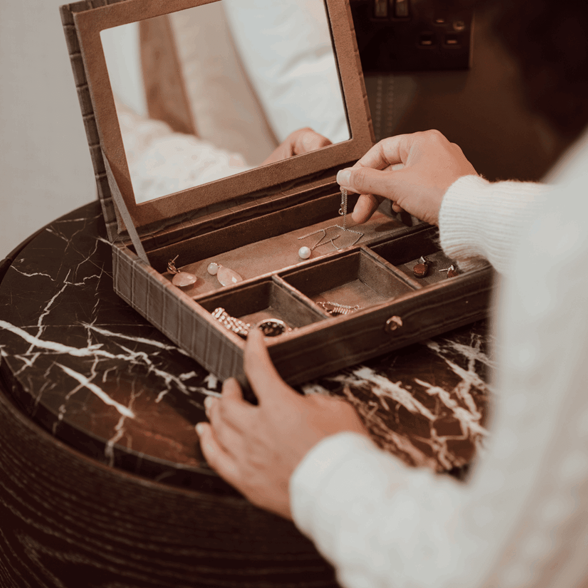 The Regal Jewel Box -  Lavender Gray/Midnight Noire - Elizabeth Milan London