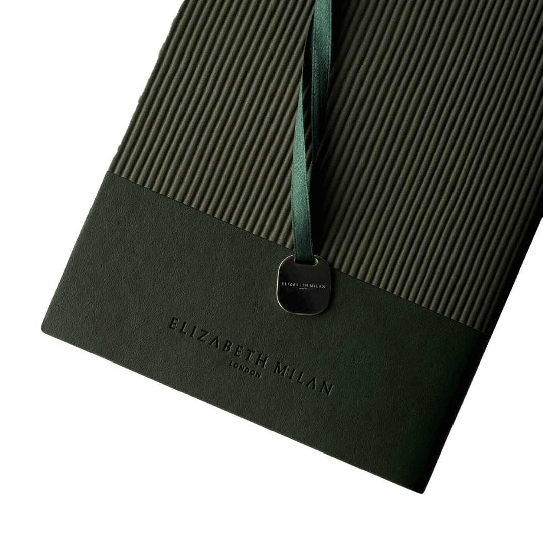 The Fitzroy – The Luxury Notebook – Moss Green - Elizabeth Milan London