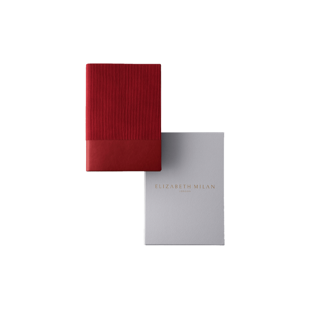 The Fitzroy – The Luxury Notebook – Crimson Red - Elizabeth Milan London